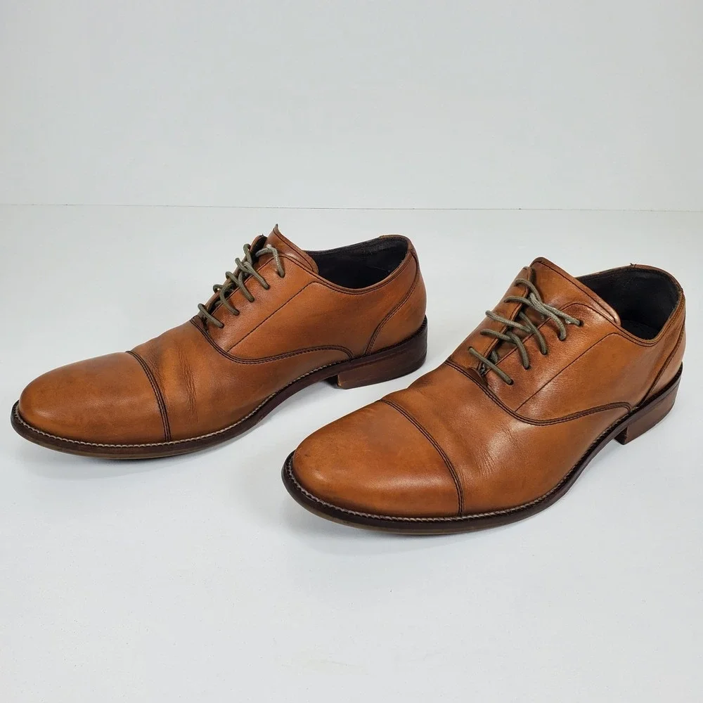 Cole Haan Williams Oxford Cap Toe Lace Up (British Tan)‎ C12337 Mens Size 9
